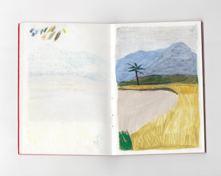 schetsboek landschappen vakantie